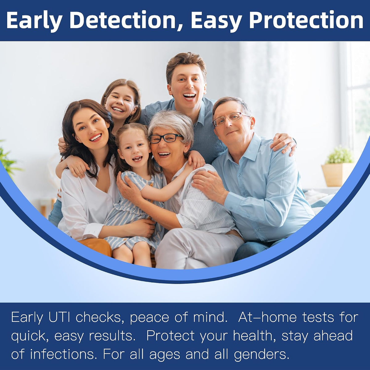 4-in-1 UTI Test Strips, 50ct Full Panel Urinary Tract Infection Test Kit at Home for Women Men Kids, Urinalysis Leukocytes, Nitrites, PH, Protein Urine Strip for UTI and Bladder, 50 Strips 50 Cups