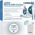 Lunderg Large Wireless Bed Alarm System for Elderly & Fall Prevention | Alerts Caregivers When They Get Up. Extra Coverage For Restless Sleepers. Great For Dementia Care & Safety. US Company.