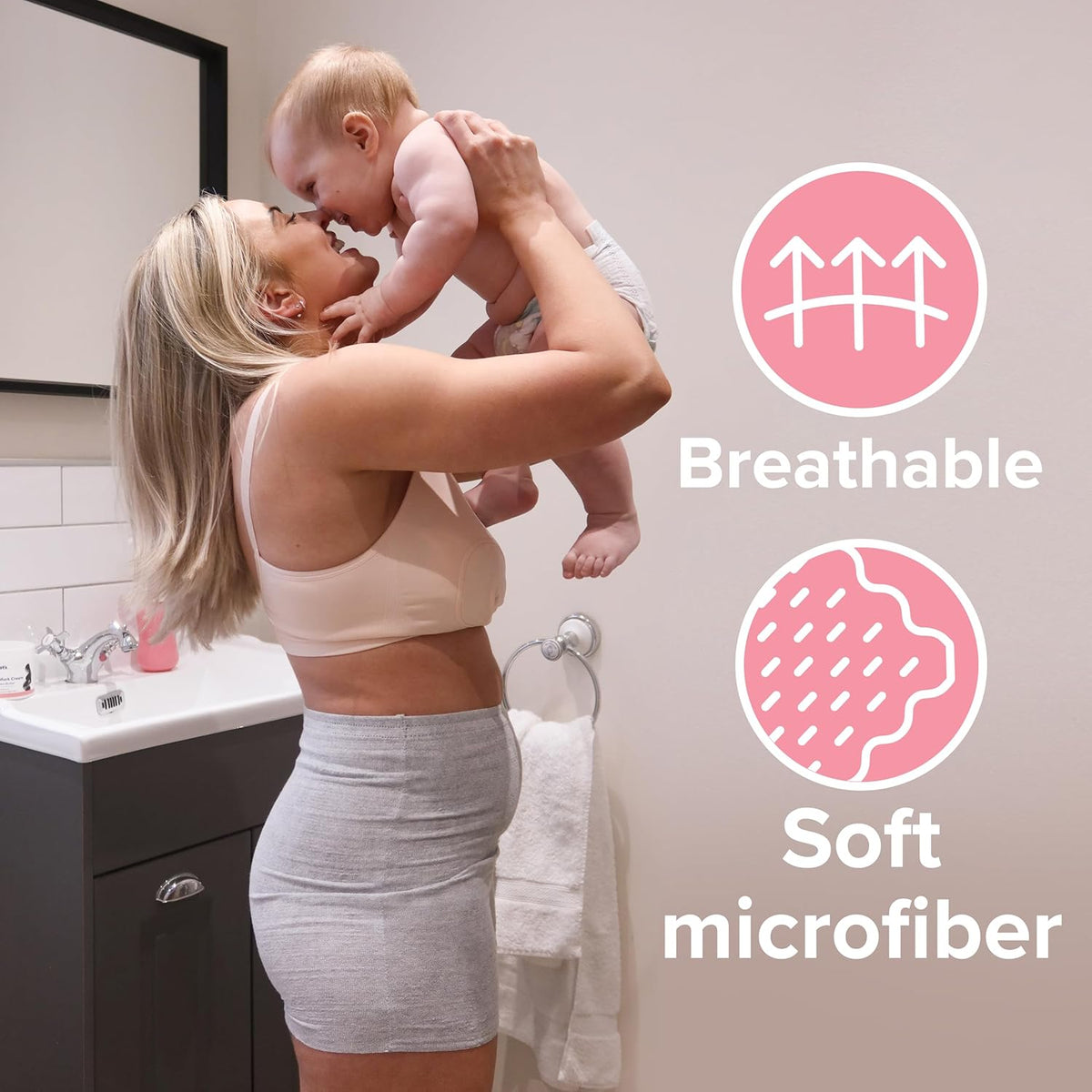 Dr. Talbot's Mom Postpartum Underwear, Disposable Boyshorts - Stretchy Breathable Support