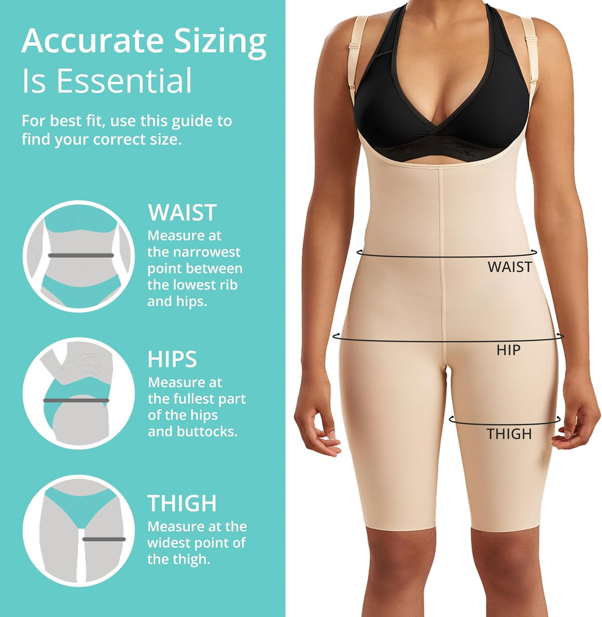 MARENA SFBHS2 Women s Girdle with High Back, No Closures, Short-Length - Post-surgical Shapewear Support