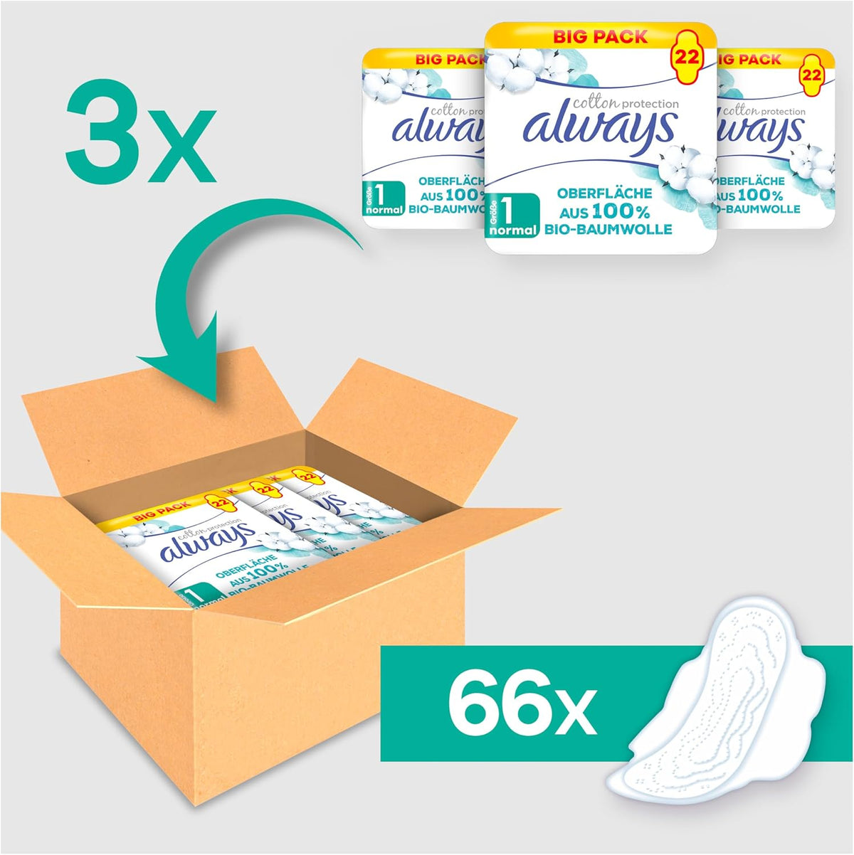 Always Sanitary Pads 22 pieces