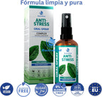 Anti-Stress Oral Spray with Ashwagandha, Rhodiola Rosea, Reishi and Schisandra China – Food Supplement with Adaptogens, with MCT Oil, Mint Flavor, 30 ml