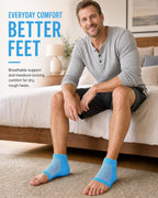 Moisturizing Socks, 100% Cotton Heel Socks for Dry Cracked Feet Women, Cracked Heel Treatment Silicone Heel Socks, Breathable Hydrating Gel Heel Protectors for Repair, Spa & Daily Use