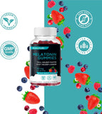 BionerLab Melatonin Gummies (30mg) Enhanced with L-theanine & Vitamin B6 for Adult Women Men - Extra Strength Chewables Calm Gummy - Gluten Free
