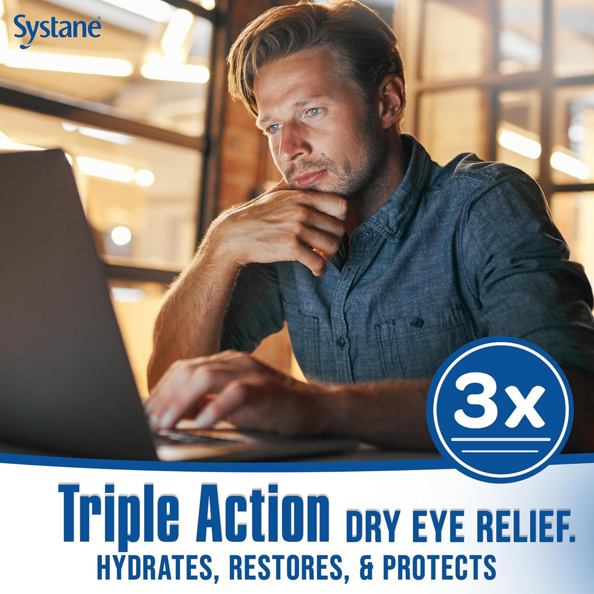 Systane PRO Preservative Free Eye Drops, 12 Hour Dry Eye Relief, 32 Vials