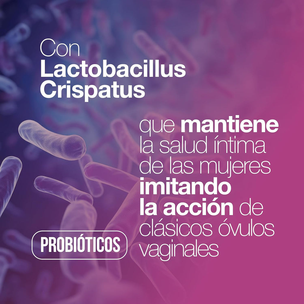 Flora Intima Woman Probiotics Helps Against Bacterial Vaginosis, Candida and Cistitus. Lactobacillus Reuteri, Rhamnosus, Crispatus, Acidophilus and Boulardi. 30 Gastroresistant Capsules, 1 Month