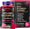 Vitamin B-Complex Gummies for Women & Men - Full B Complex & B12 - 60 Gummy | Vitamin B12, B1, B2, B3, B5, B6, B7 & B9 with Vitamin C & Choline - Energy, Brain & Mood - Natural Berry Flavor, Vegan