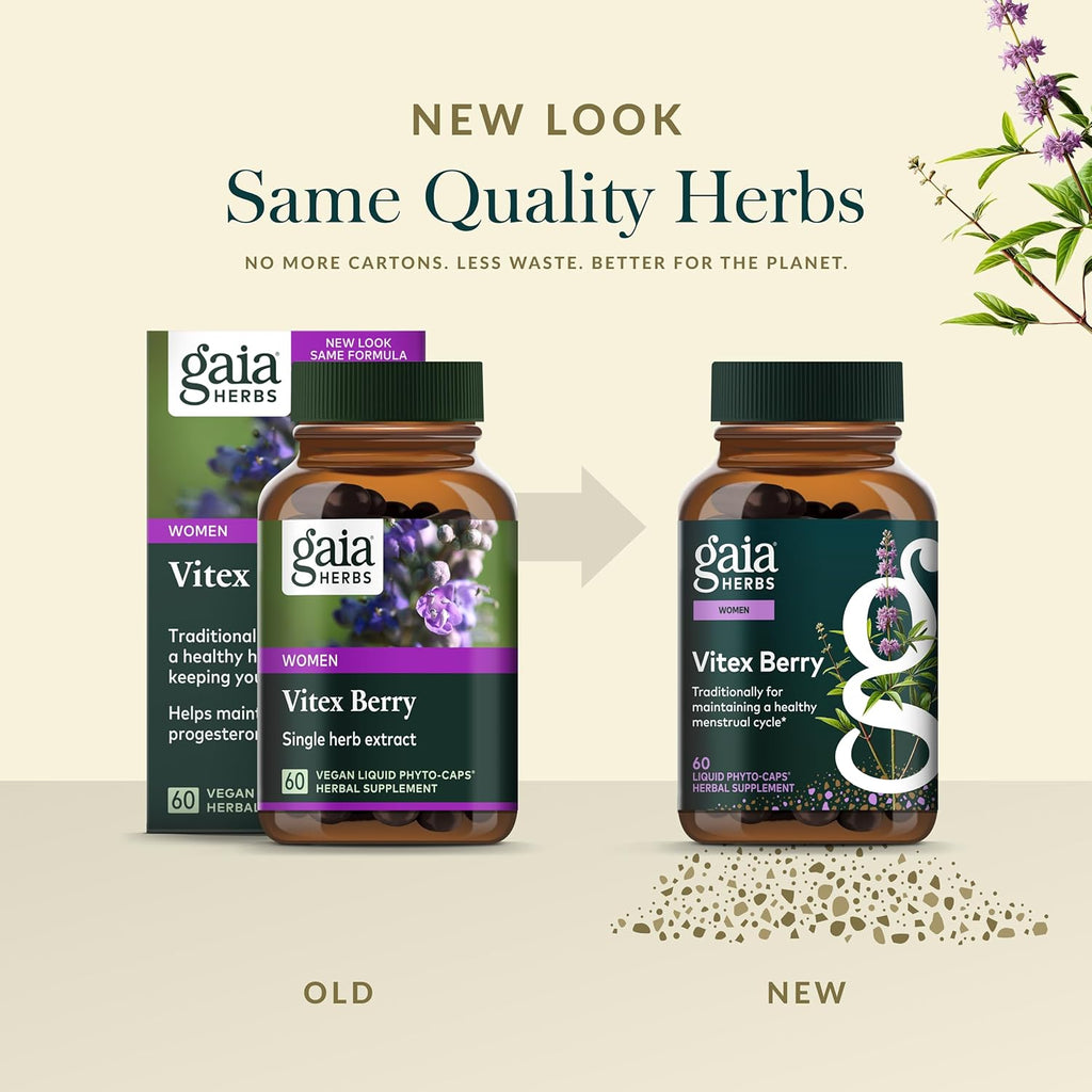 Gaia Herbs Vitex Berry Dietary Supplements 60 capsules