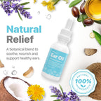 Ear Oil Drops | Garlic Mullein Ear Drops for Clogged Ears, Ear Infection, Ear Wax Removal Drops, Itchy Ears & Earache Drops | Swimmers Ear Drops For Swimmers | Sweet Oil For Ears | Ear Tinnitus Relief