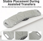 Rotating Transfer Board with Turntable & Dual Assisted Handles - FSA/HSA - Eligible Sliding Transfer Board for Wheelchair to Bed or Sofa, Non-Slip Home Care Mobility Aid for Seniors & Caregivers White