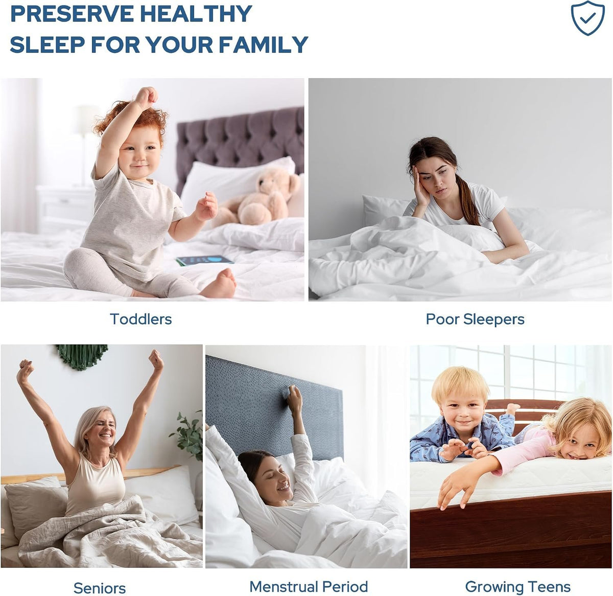 BEDLORE Waterproof Queen Size Mattress Protector, Deep Pocket Fit, Washable | Soft Noiseless Breathable Bed Mattress Cover Pad, Fits 6-18 Inch Deep Mattresses, Ideal for Home, Bedroom, Hotel, White