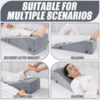 ROYALAY Leg Elevation Pillows for After Surgery, Adjustable Height Knee Surgery Recovery Equipment, Knee Replacement Recovery Aids for Hip Ankle Pain Relief Patent Pending, Single Leg