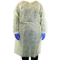HCS PPE Gowns, Disposable, Medical, Yellow Cover Isolation Gown