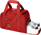 SeaRock 14 inch Small Gym Bag for Men & Women, Mini Duffle Bag with Shoe Compartment, Carry On Duffel Bag for Travel Sports, Red