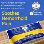 Doctor Butler's Flushable Hemorrhoid Wipes - Flushable Wipes or Moist Compress with Organic Witch Hazel to Soothe and Bring Relief From Discomfort Associated with Hemorrhoids (48 Count)