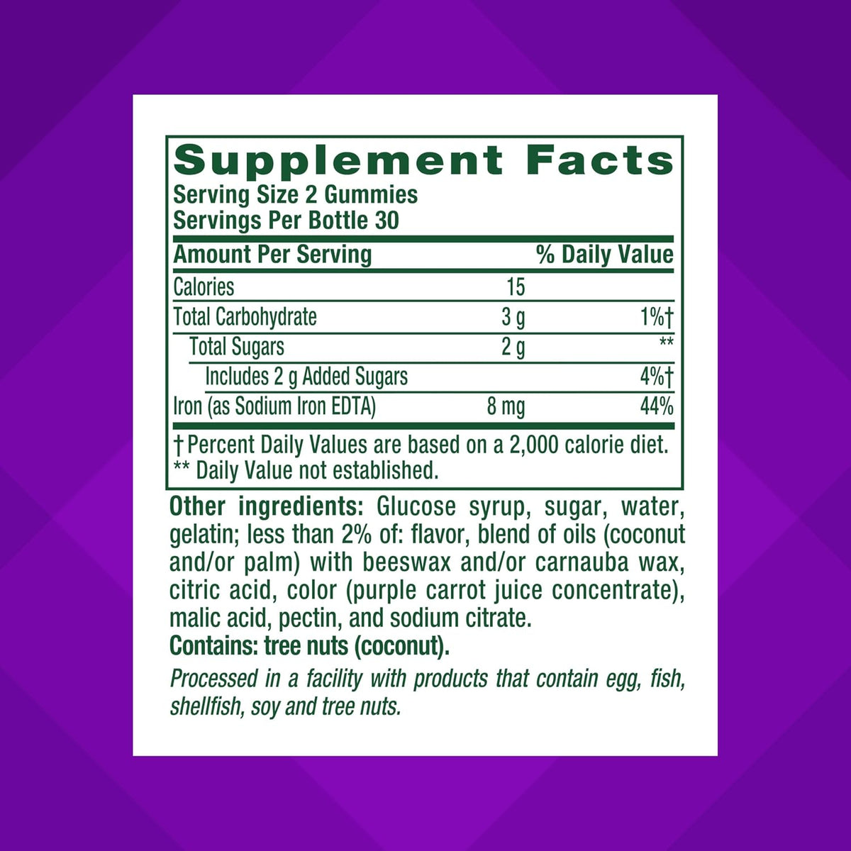 Vitafusion Iron Gummies | 60 Gummies for Adult Women & Men