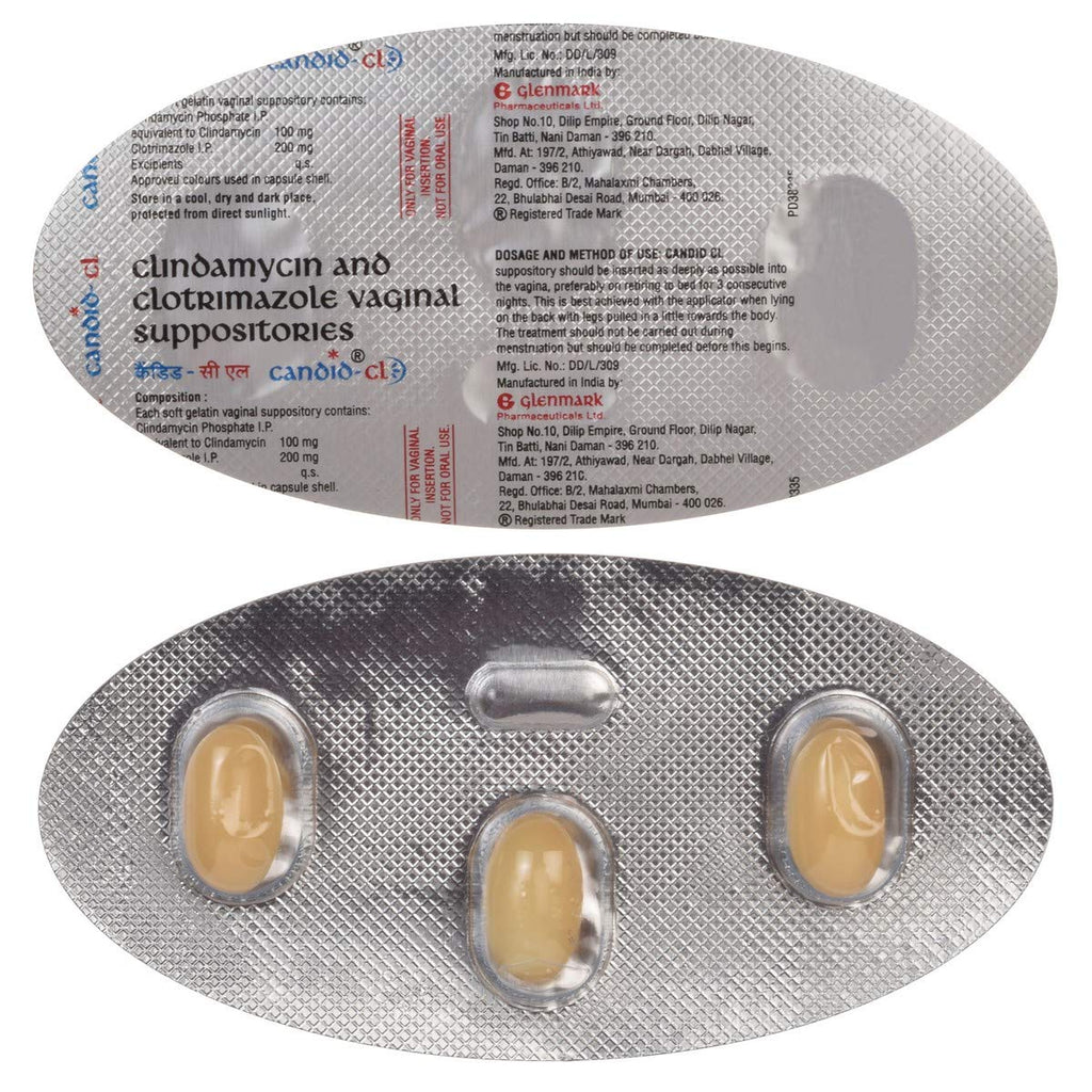 Candid-CL - Strip of 3 Vaginal Suppositories