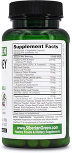 Siberian Green Herbal Kidney Detox 60 Capsules – Cranberry Birch Juniper Traditional Siberian Formula