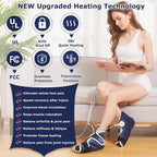 CAMECO 1 Pair Foot Heating Pad for Feet Neuropathy, Heated Foot Warmers for Women Men, Under Desk Plug in Foot Heat Therapy Pad for Feet & Ankles Plantar Fasciitis Pain Relief, 86-158? Temperature