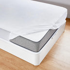 Pikolin Home – Terry Waterproof and Breathable Absorbent Mattress Protector, Oeko-Tex Certified, for 90 cm Beds, up to 32 cm Height – Mattress Topper 90 x 190/200 cm