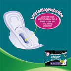 Whisper Maxi Overnight Sanitary Pads - XL Wings (15 Count)