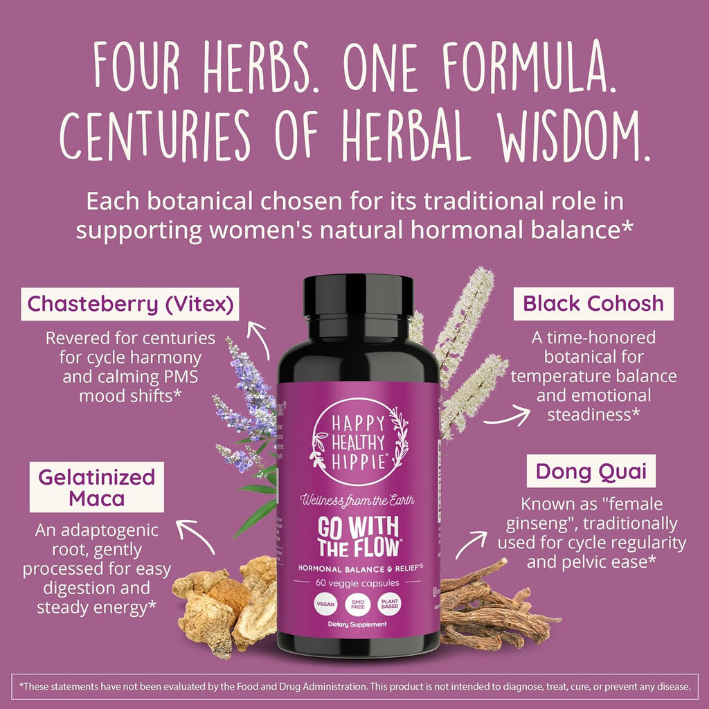 Happy Healthy Hippie Go Dietary Supplements 60 capsules