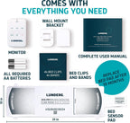 Lunderg Wireless Early Alert Bed Alarm System for Elderly & Fall Prevention | Alerts Caregivers Before They Get Up. No Loud In-Room Alarm To Frighten Your Loved One. Great For Dementia Care. US Company.