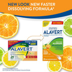 Alavert 24-Hour Allergy Relief, Non-Drowsy, Citrus Burst Flavor, 20 Tablets | Antihistamine providing 24-hour allergy relief, Loratadine 10mg, easy to take, no water needed, orally disintegrating tablets