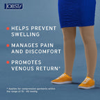 JOBST Relief 20-30 mmHg Knee High Graduated Compression Stockings - Regular Band, Closed Toe