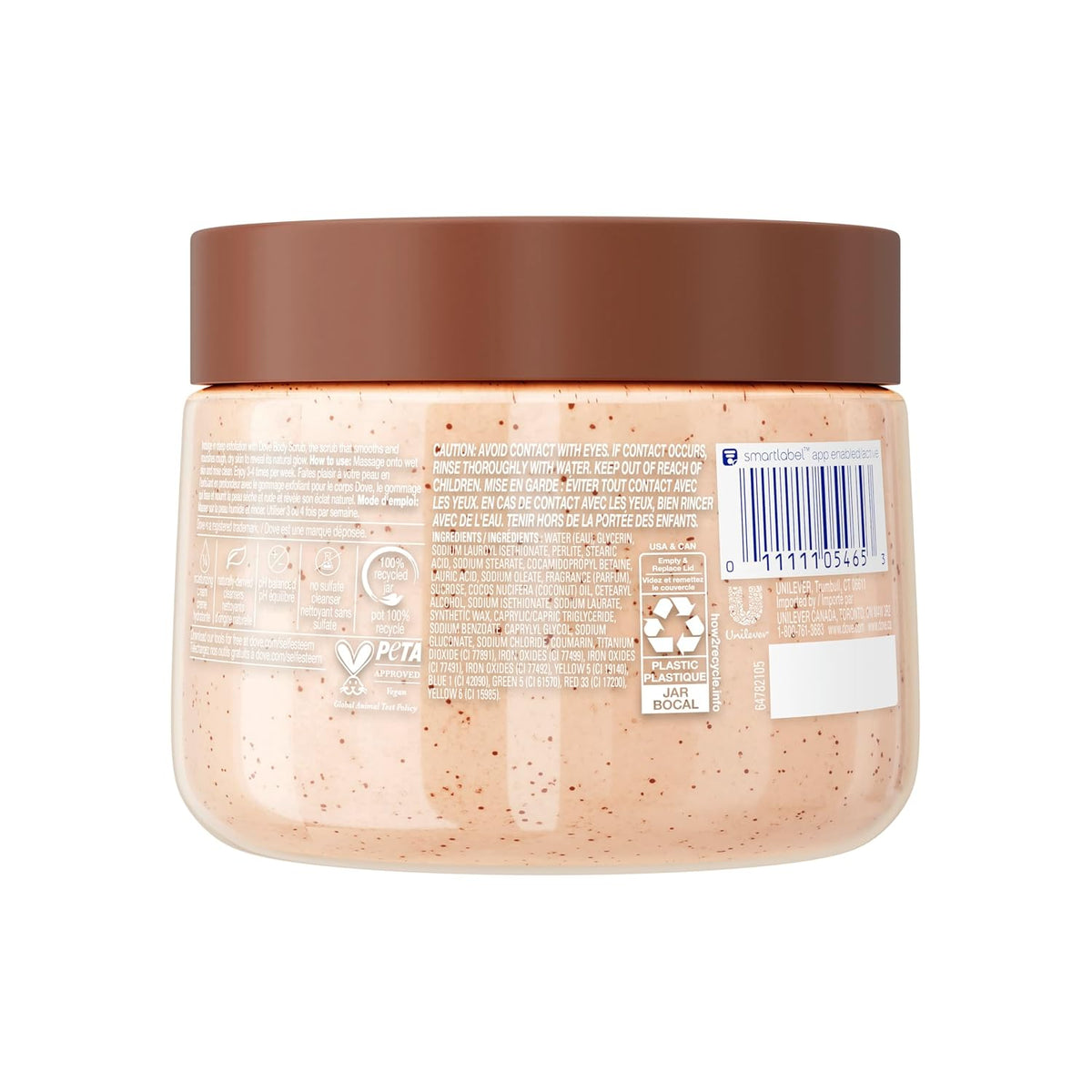 Dove Body Scrub Brown Sugar & Coconut Butter, 15 oz | Exfoliating body scrub that buffs away dull skin and deeply nourishes for soft, smooth and radiant skin