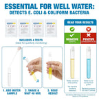 21 in 1 Drinking Water Test Kit for Tap and Well - 120 Strips + 4 Bacteria Tests - Water Quality Tester for Lead, Iron, PH, Hardness, Fluoride, Copper, Nitrate - Standard