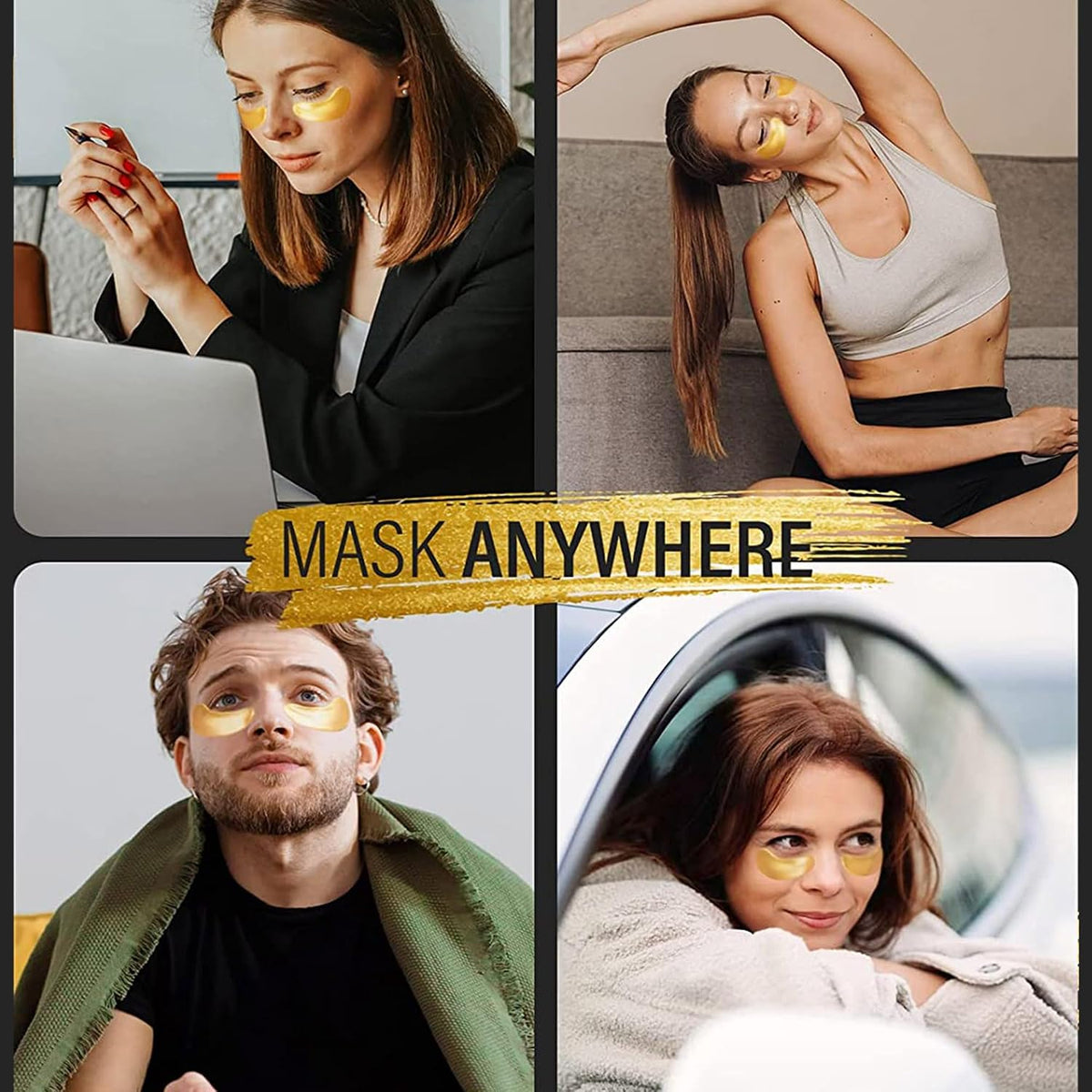 Maskiss 24K Gold Under Eye Patches (15 Pairs), Eye Mask, Collagen Skin Care Products, Eye Patches for Puffy Eyes, Eye Masks for Dark Circles and Puffiness