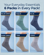 Pembrook® Bamboo Viscose Diabetic Socks for Women & Men - 6 Pairs Ankle Socks for Swollen Feet | Neuropathy Socks
