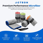 Acteon Microfiber Gym Towels 5 Pack, Quick Dry Silver ION Odor-Free Sweat Towel, Super Absorbent Fast Drying for Men & Women, Workout, Yoga, Running, Hiking, Travel – 16x30.5 Inch