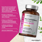 Women's Multivitamins | Energy | Hormonal Balance | Immunity | Hair Skin & Nails | Bones | 180 Tablets with Iron, Vitamin B6, Biotin & More! | Vegetarian | Horbaach