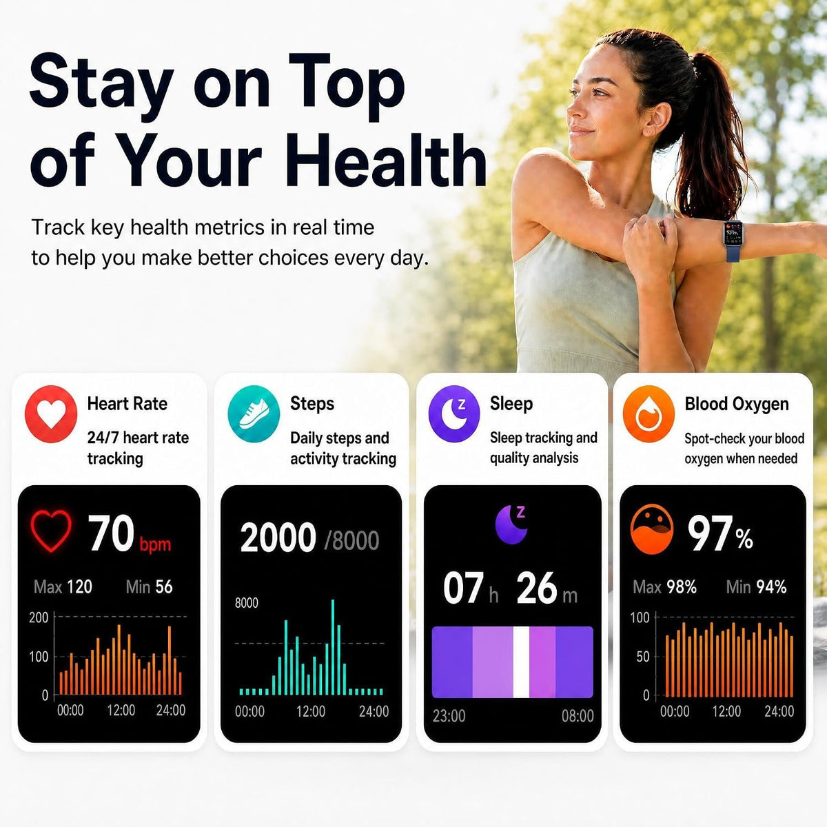 1.83" HD IP68 Waterproof Smart Watch with Bluetooth Call for Men Women | 10-day Battery Life, Swimming Fitness tracker, 120+ Sport Modes, Heart Rate and Sleep Monitor, Step Counter for Walking