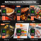 -58°F ~3272°F FKM Infrared Thermometer High Temperature Gun 50:1 Ratio | Digital IR Temp Gun,High Precision-Laser Thermometer Gun for Cooking,Kilns,Forges,Engine,HVAC,Industrial and Home Repair