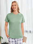 Deyeek Chemo Shirts for Port Access Women with 2 Hidden Side Zippers Post Surgery Short Sleeve Tear Away Adaptive Top Tees