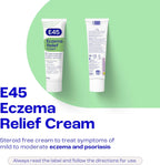 E45 - Eczema Relief Cream | Steroid Free Cream For Mild to Moderate Eczema and Psoriasis | 60g