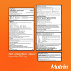 Motrin IB Liquid Gels, 200mg Ibuprofen, 120 Caplets | Pain Reliever, Muscle Aches, Headache, Backache, Toothache, Menstrual Cramps, Minor Arthritis Pain