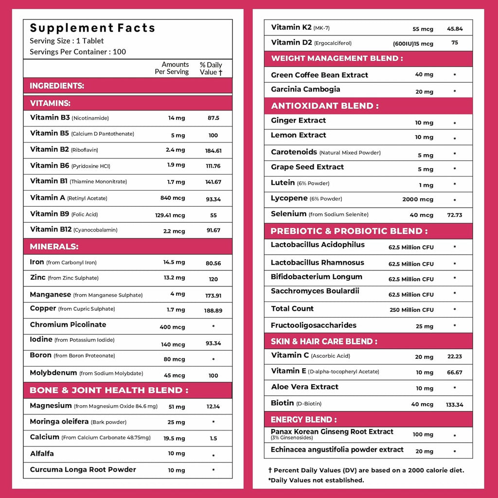 Dietary Supplements 100 tablets