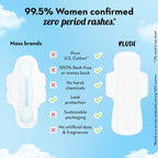 Plush Ultra-Thin Sanitary Napkins for Women, 25 Pcs | Super Absorbent Heavy Flow XXL Pads + 4 Panty Liners | 100% Rash-Free | Pure U.S. Cotton XXL Sanitary Pads with Free Disposable Pouches | No Fragrance | No Toxic-Chemicals
