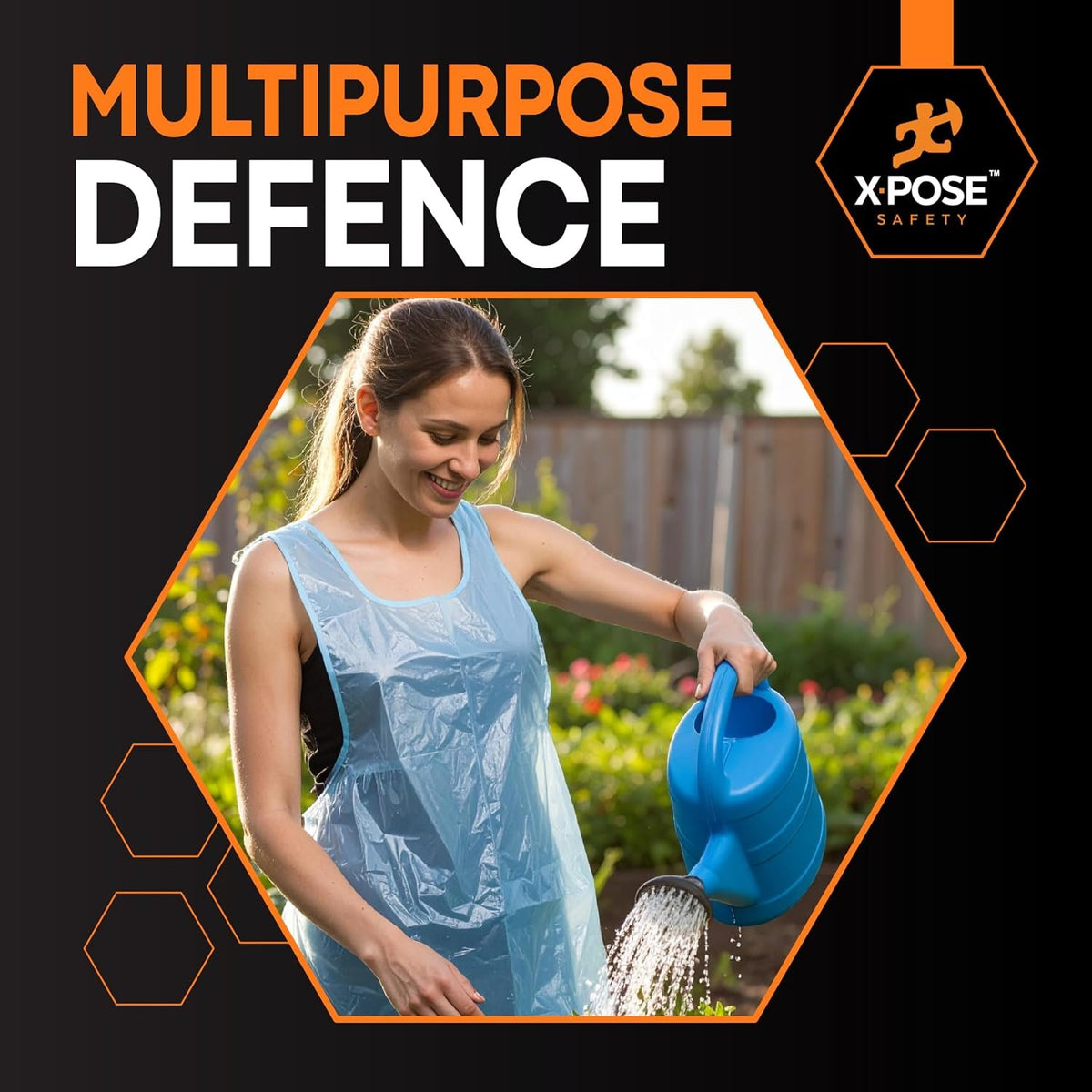 Xpose Safety 1000 Pack Blue Plastic Disposable Bulk Aprons, Individually Wrapped Waterproof Polyethylene Aprons for Cooking, Food Prep & Cleaning, 1 Mil Plastic, 24" x 48"