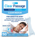 Clear Passage Nasal Strips, Clear Medium, 50 Count