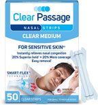 Clear Passage Nasal Strips, Clear Medium, 50 Count