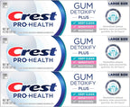 Crest Pro-Health Gum Detoxify Plus Toothpaste 4.5 oz Pack of 3 - Antibacterial Fluoride Toothpaste, Sensitivity Protection, Whitens Teeth, Anticavity, Plaque Control