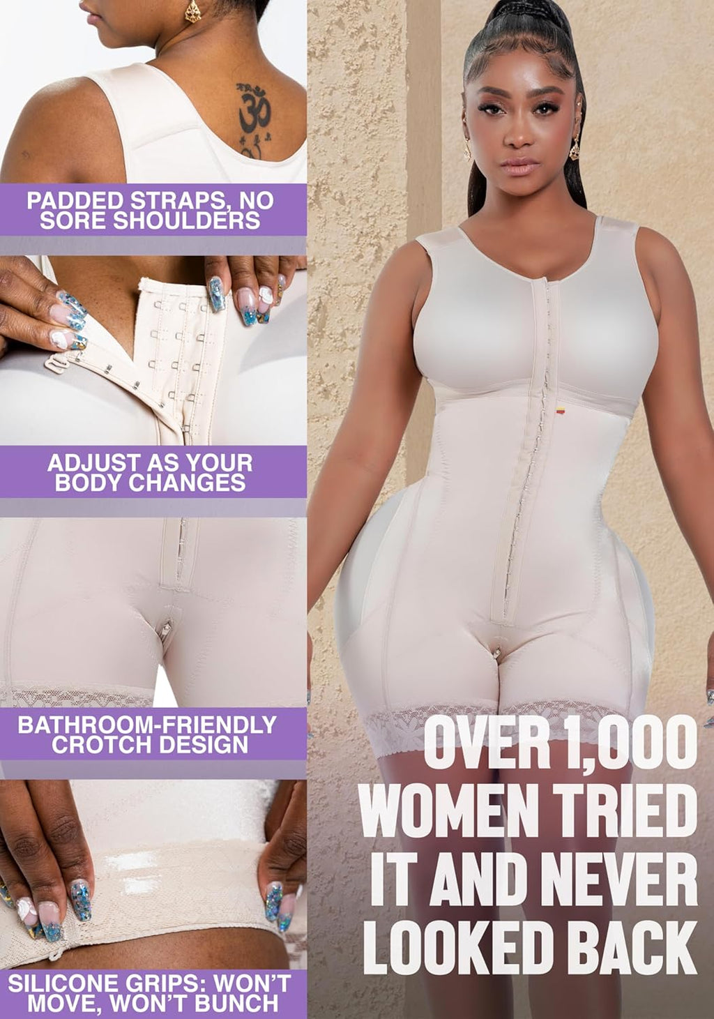 Snatched Body Stage 2 Faja with Bra | BBL Body Faja Post-Op & Everyday Shapewear | Fajas Colombianas Moldeadoras Post Surgery