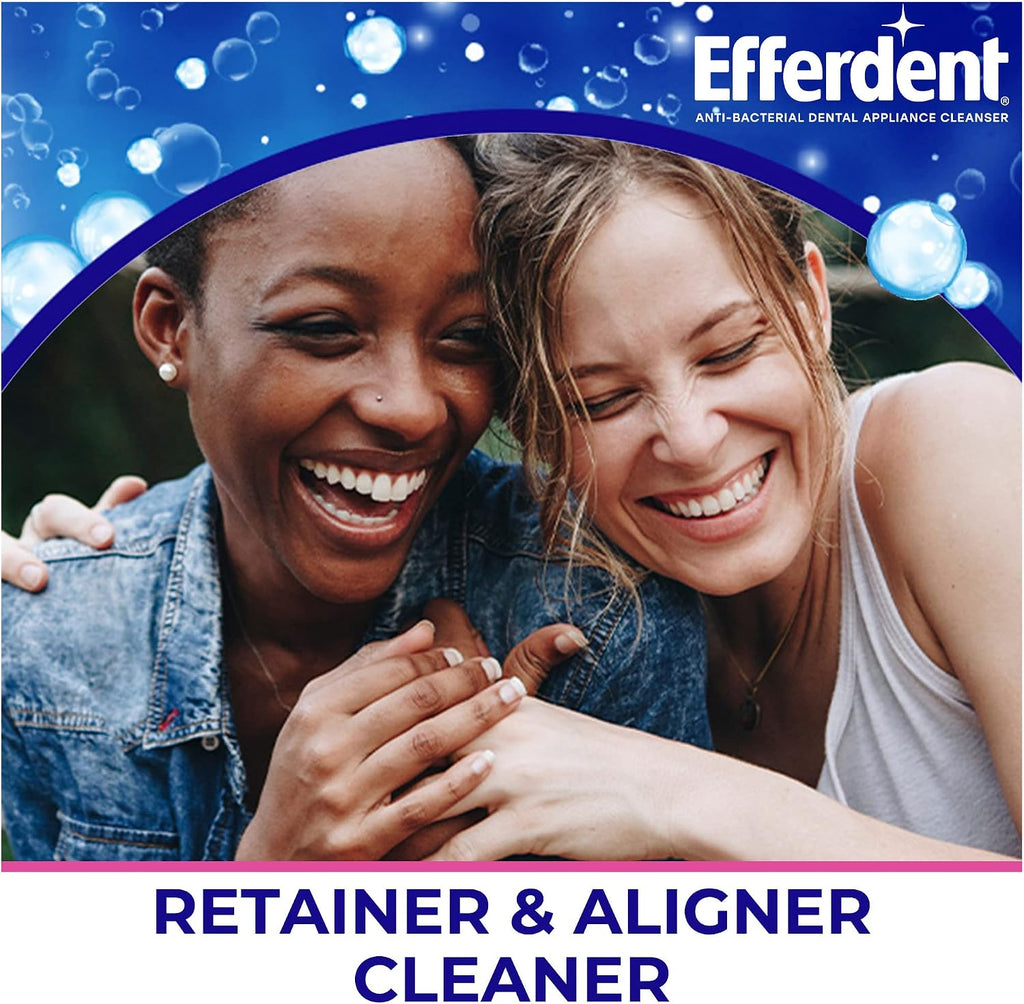 efferdent Denture Cleaner Tablets, Minty Fresh & Clean, 44 Count | Retainer Cleaner, Use Daily To Clean Dental Appliances, Full Plate Dentures, Aligners & Mouth Guards