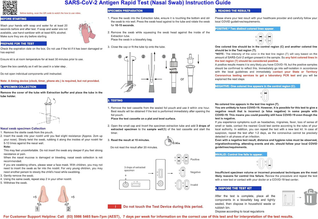 JusChek COVID-19 Rapid Antigen Test (Nasal Swab) – 20 Tests - ARTG 374574