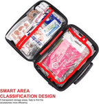 Gevoke 410 Piece Waterproof Hard Shell First Aid Kit, Red | For Home, Car, Travel, Camping, Truck, Hiking, Sports, Office, Vehicle & Outdoor, Emergency Medical Kits